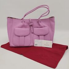 Grand Sac rose cabas cuir grainé Renaud Pellegrino Gaby neuf fourre tout