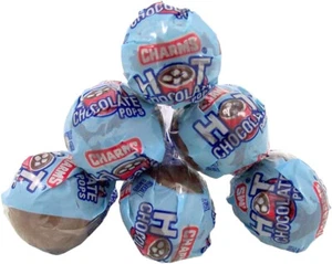 98 Charms Hot Chocolate Lollipops Creamy Center Pops FREE SHIP 48 STATES - Picture 1 of 6