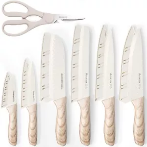 Astercook Knife Set 13 Pieces Kitchen Knives Set with Ceramic Coating Stainle... - Picture 1 of 8