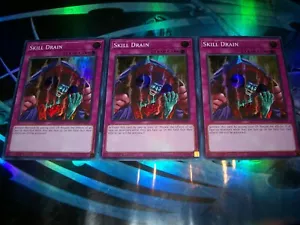 3x Skill Drain 1st Edition Super Rare RA02-EN077 Yu-Gi-Oh! - Picture 1 of 1