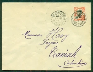 Sobre INDO-CHINA, 1916, 10c (H&G B20) usado para CHINA, EN MUY BUEN ESTADO - Imagen 1 de 2