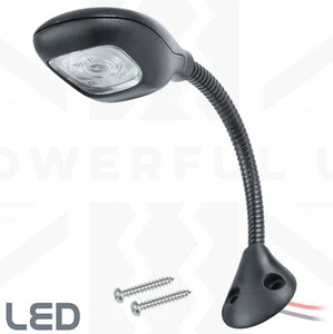 Lámpara de lectura mapa luz cuello de ganso 12v 24v interior LED automóvil rally coche flex - Imagen 1 de 7