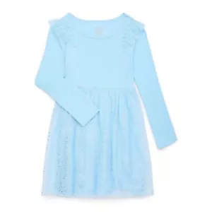Wonder Nation Girls SIZE 2XL 18 Long Sleeve Tutu Dress Blue Oxygen NEW - Picture 1 of 3