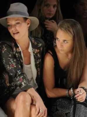 KATE MOSS Topshop Embroidered Grey Blazer Birds Florals Vintage Jacket UK 8 36 - Image 1 of 4