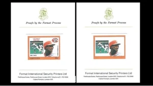 Grenada 1988 Sport American Baseball USA Eric Davis Rare Proofs MNH - Picture 1 of 3