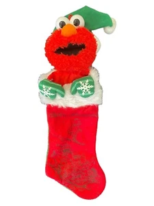Medias de Navidad Sesame Street Elmo 2011 22 pulgadas Kurt Adler recién limpia - Imagen 1 de 4