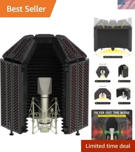 High Quality Noise Reduction Microphone Shield - Adjustable Vocal Booth Design - Picture 1 of 11