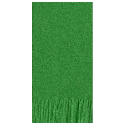 50 Plain Solid Colors Dinner Hand Towel Napkins Paper - Kelly/Emerald Green - Image 1 of 2