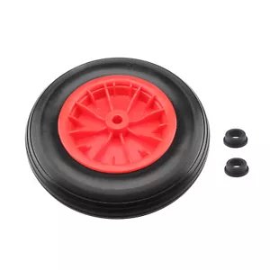 PU 14" PUNCTURE WHEEL PROOF SOLID WHEELBARROW TYRE 3.50 - 8 WITH 25MM BORE - Picture 1 of 12