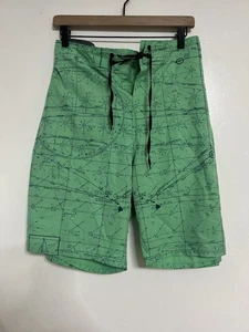 Hurley Mens Board Shorts Swim Trunks Coordinate Print Green Size 36 JJF - Picture 1 of 5