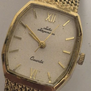 Jules Jurgensen Ladies Quartz Gold Tone Wrist Watch Works Needs New Battery - Picture 1 of 5