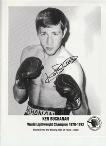 KEN BUCHANAN BOXING HOFer AUTHENTIC ORIGINAL AUTOGRAPHED PHOTO - Picture 1 of 2