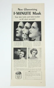 1950s Ponds Glamorizing 1 Minute Mask Half Page Print Ad - Picture 1 of 3