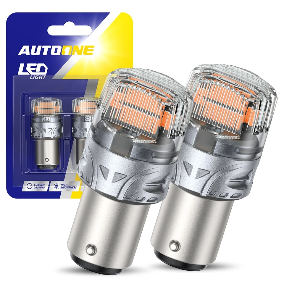 AUXITO 2X Ámbar Amarillo 7528 1157 2357A LED Señal de giro Bombilla de estacionamiento BRS Foto 1 de 4
