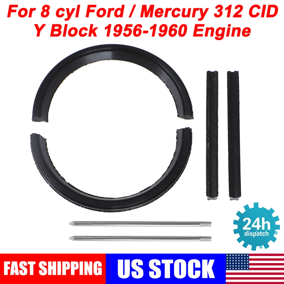 Junta de EE. UU. 3A52 sello principal trasero para 8 cilindros Ford/Mercury 312 CID Y bloque 1956-1960 Foto 1 de 4