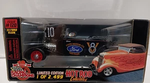 RACING CHAMPIONS '33 FORD ELGIN COTE MOTOR CO. 1:24 SCALE DIE CAST HOT ROD #120 - Foto 1 di 8