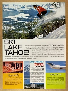1966 Lake Tahoe Heavenly Valley Ski Area Vintage Print Ad - Bild 1 von 1