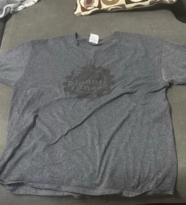 Planet Fitness Men's Purple Gray Graphic Logo T-Shirt Size L - Picture 1 of 3