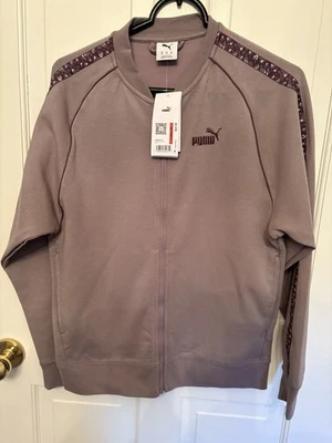 Chaqueta de chándal relajada con estampado animal Puma para mujer Ciruela Jam XS nueva Foto 1 de 4