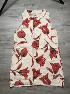 Vestido Lina Tomei Floral 100% Lino Talla XL Hecho en Italia - Imagen 1 de 9
