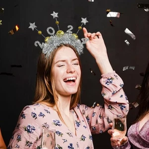 Neujahr Deduktion Kopfumarmungen Stirnband Haarband Happy Stirnbänder für Frauen - Bild 1 von 12