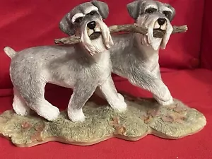sherratt and simpson dog, Schnauzer, pair of Schnauzer’s holding stick 55135 - Picture 1 of 3