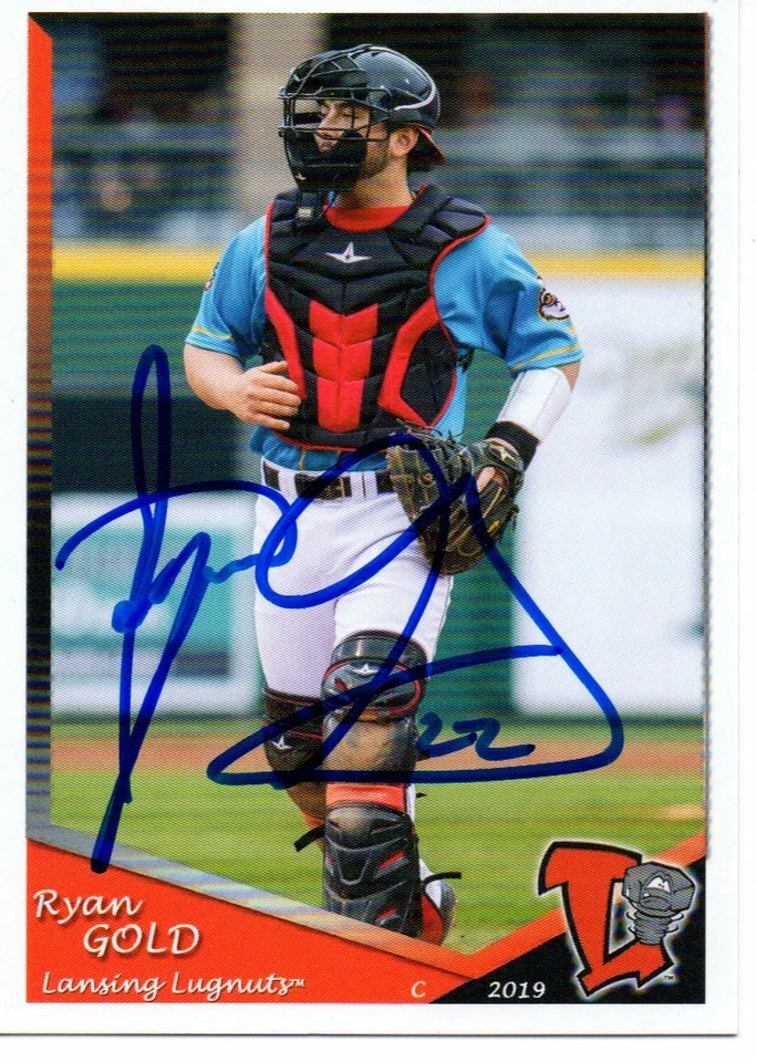 Ryan Gold 2019 Lansing Lugnuts Autographed Signed Card - Image 1 of 1