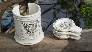 JUEGO DE 4 CENICEROS PATRIÓTICOS AMERICAN EAGLE DE COLECCIÓN - Imagen 1 de 23