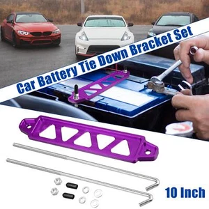 Car Battery Tie Down Bracket with 10inch J Bolt Hold Down Set Accessories Purple - Picture 1 of 7