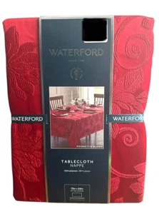 Waterford rot Weihnachtsstern Blüte Jacquard Tischdecke 70 x 84 formell Weihnachten NEU - Bild 1 von 4