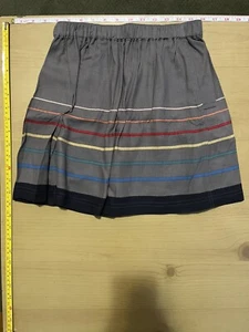NWOT urban outfitters cooperative short circle skirt small gray rainbow stripes - Picture 1 of 4