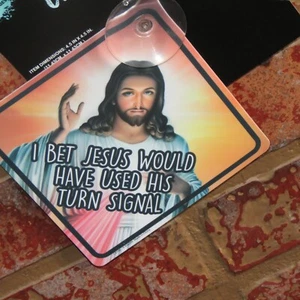 Apuesto a que Jesús habría usado su señal de giro letrero de coche letrero de ventosa - Imagen 1 de 3