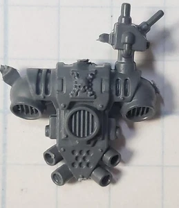 Warhammer 40k Deathwatch Bits Veteran Engraved Backpack w Antenna #99 - Picture 1 of 2