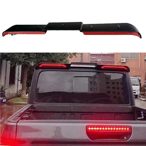 Fits for Jeep Gladiator JT 2020-2025 Black Rear Roof Spoiler Windon Wing W/LED - Foto 1 di 10