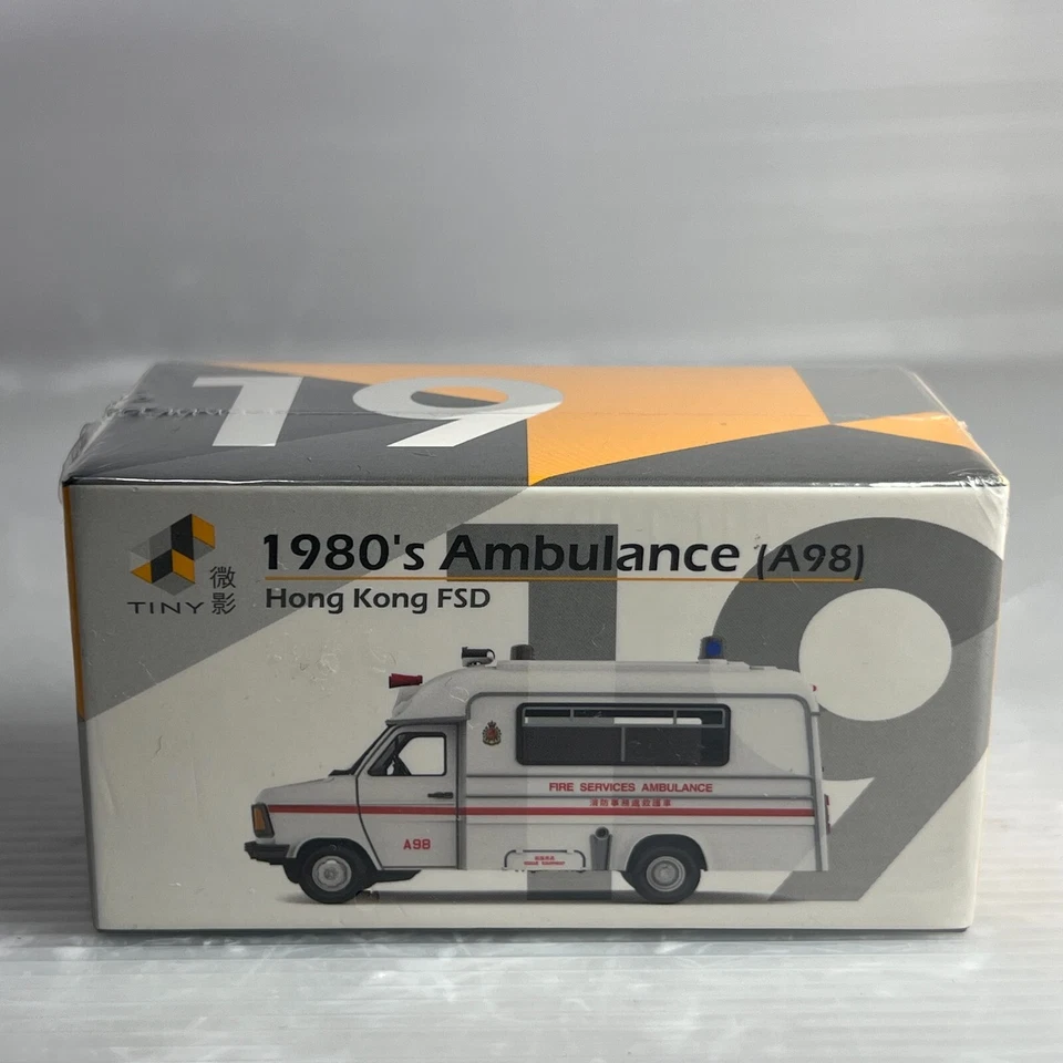 Toyeast Tiny Hong Kong City #19 Ford TRANSIT MK 2 1980's Ambulance (a98) FSD