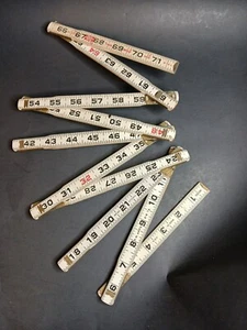 Regla métrica de madera plegable con extremo rojo bidireccional Lufkin - #966 72 pulgadas - Imagen 1 de 14