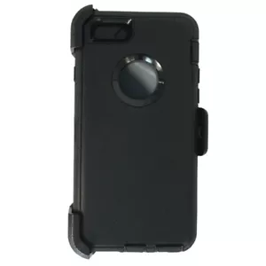 Black For Apple iPhone 6s Plus Shockproof Defender Case w/ Belt Clip & Screen - Picture 1 of 7