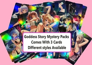 Paquete misterioso edición Goddess Story Senpai Haven conjunto de tres cartas Waifus  - Imagen 1 de 1