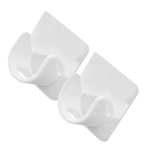 2 Pcs 2pcs Curtain Hooks Rod No Drilling Bracket Holders for Wall - Picture 1 of 12