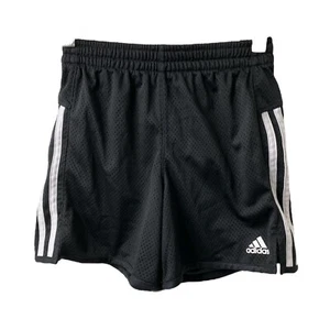 Jungen kleine Mesh Shorts Adidas schwarz-weiß sportlich elastischer Bund - Bild 1 von 8