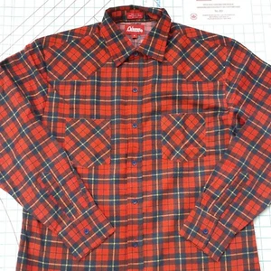 Coleman rot kariertes Flanellhemd mit Knopfleiste Medium Langarm Grunge - Bild 1 von 6
