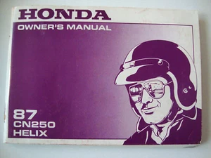Honda CN250 HELIX 250cc Scooter CN 250 1987 Owner's Manual OEM MINT!!! - Bild 1 von 11