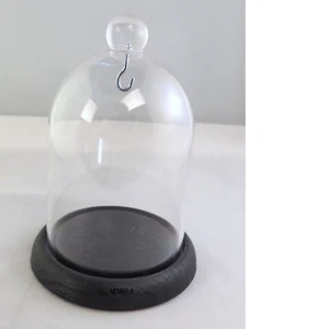 Tavola Per Orologio Tasca Campana Plexi Supporto Imitazione Legno Nero - Picture 1 of 1