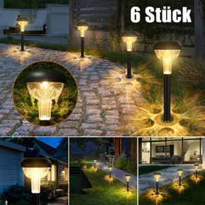 Solarleuchten Garten, 6x Set Solarlampen für Außen, LED Licht Solar Wegeleuchte - Bild 1 von 19