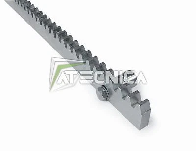 ATECNICA Cremagliera in acciaio ferro metallo Mod.4 30X12X1000 con 3 nottolini fissaggio