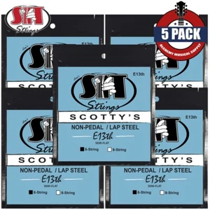 5-PACK SIT SC6E13TH Scotty's Non-Pedal/Lap Steel Semi-Flat Guitar Strings E 13TH - Picture 1 of 1