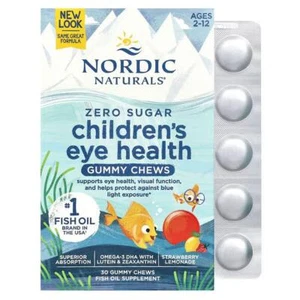 Nordic Naturals Children's Eye Health Ages 2-12 Strawberry 30 Gummy Chews - Bild 1 von 2