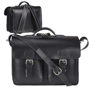 Lederranzen Ruitertassen Ledertasche Aktentasche Leder Lederschulranzen schwarz - Bild 1 von 8