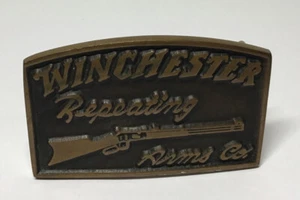 Winchester Repeating Arms Co. Solid Bronze Buckle 3” X 2” Stamped UB Vintage - Picture 1 of 4