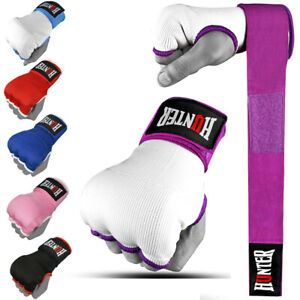 Hunter Gel Inner Boxing Gloves With Wrist Hand Wraps Padded MMA wraps Thai PAIR
